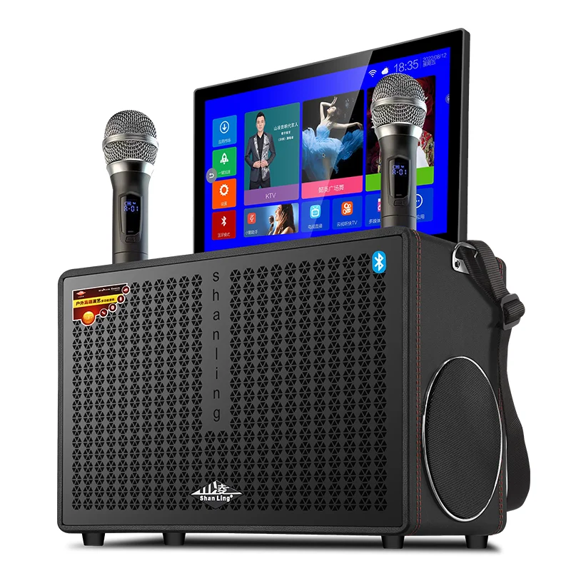 Nuovo 2023 Powered Active Outdoor Karaoke Altoparlante Da 10 Pollici Altoparlante Stereo Con Schermo Wireless Home Theater Watch Movie Smart Speakers