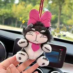 Fluffy Cartoon Panda Cat Plush Steering Wheel Cover - Winter Cozy, Cute & Anti - Slip Design (Car pendant)