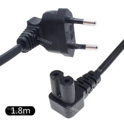 EU Power Cable Cord IEC C7 AC Power Supply Euro 2 - Pin Extension Cable - 1.8m (Type7)