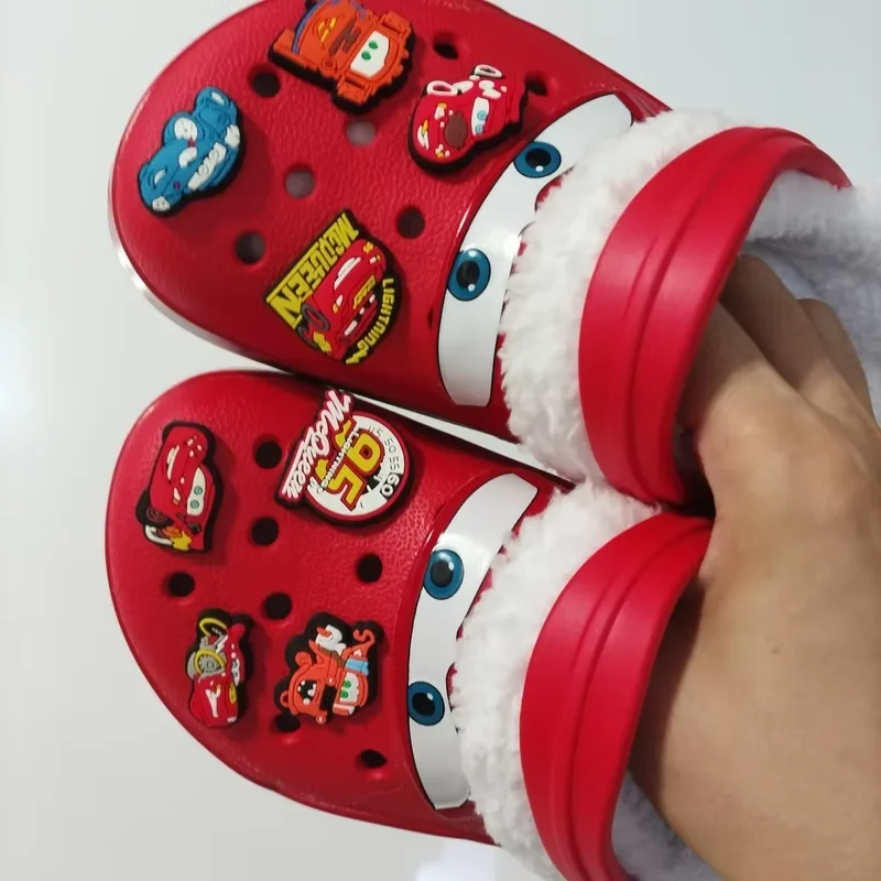 Cotton Slippers - Lightweight Non Slip Winter Slippers With Cartoon Print For Kids & Adults