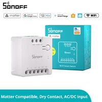 SONOFF MINI-D Wi-Fi Smart Switch First MINI Dry Contact Relay Device with Matter Supports AC/DC Power Supply Contactor Control