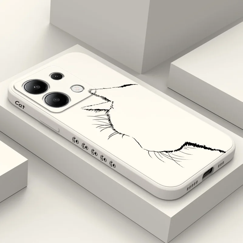 Charming Cat Liquid Silicone Phone Case
