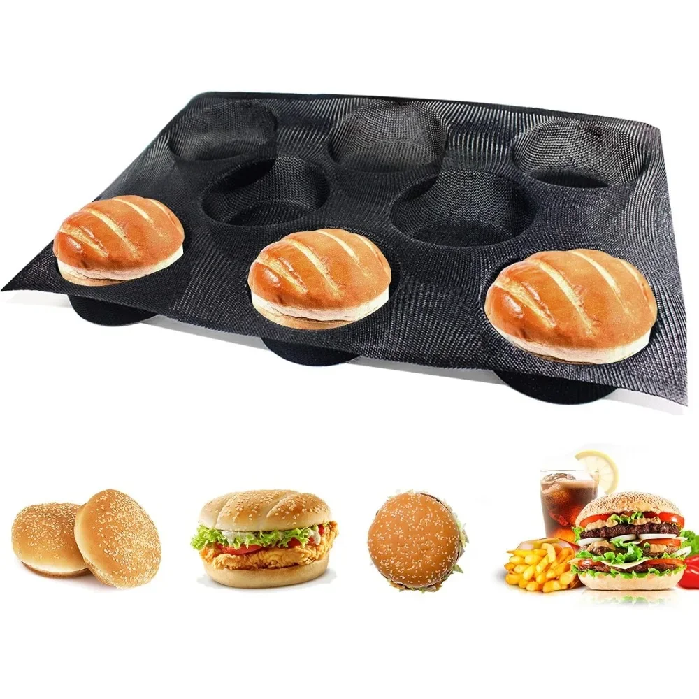 Loaf Hamburger Bun Molds Silicone Perforated Non Stick Bread