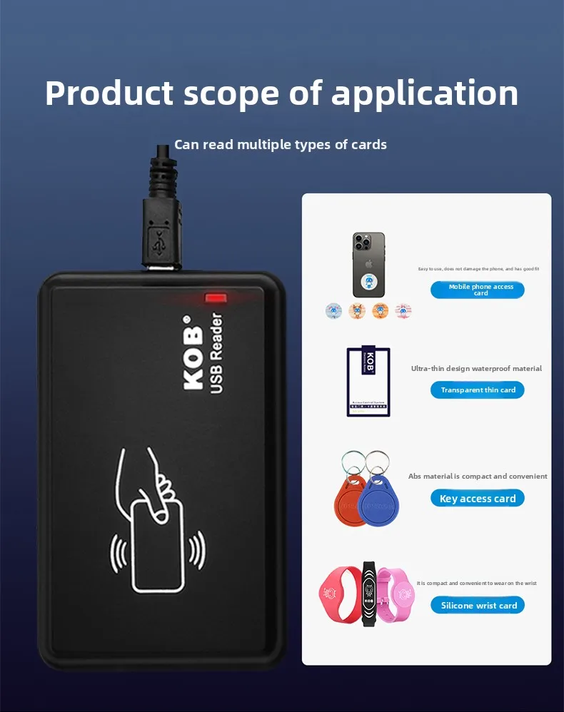 access control card issuing machine IC card reader USB interface  driver free ID
