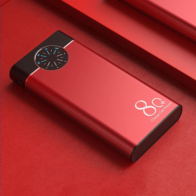 80000mAh Power Bank Is Suitable for Iphone Xiaomi Samsung Fashion Roulette Display Aluminum Alloy Case Portable External Battery mobile power bank