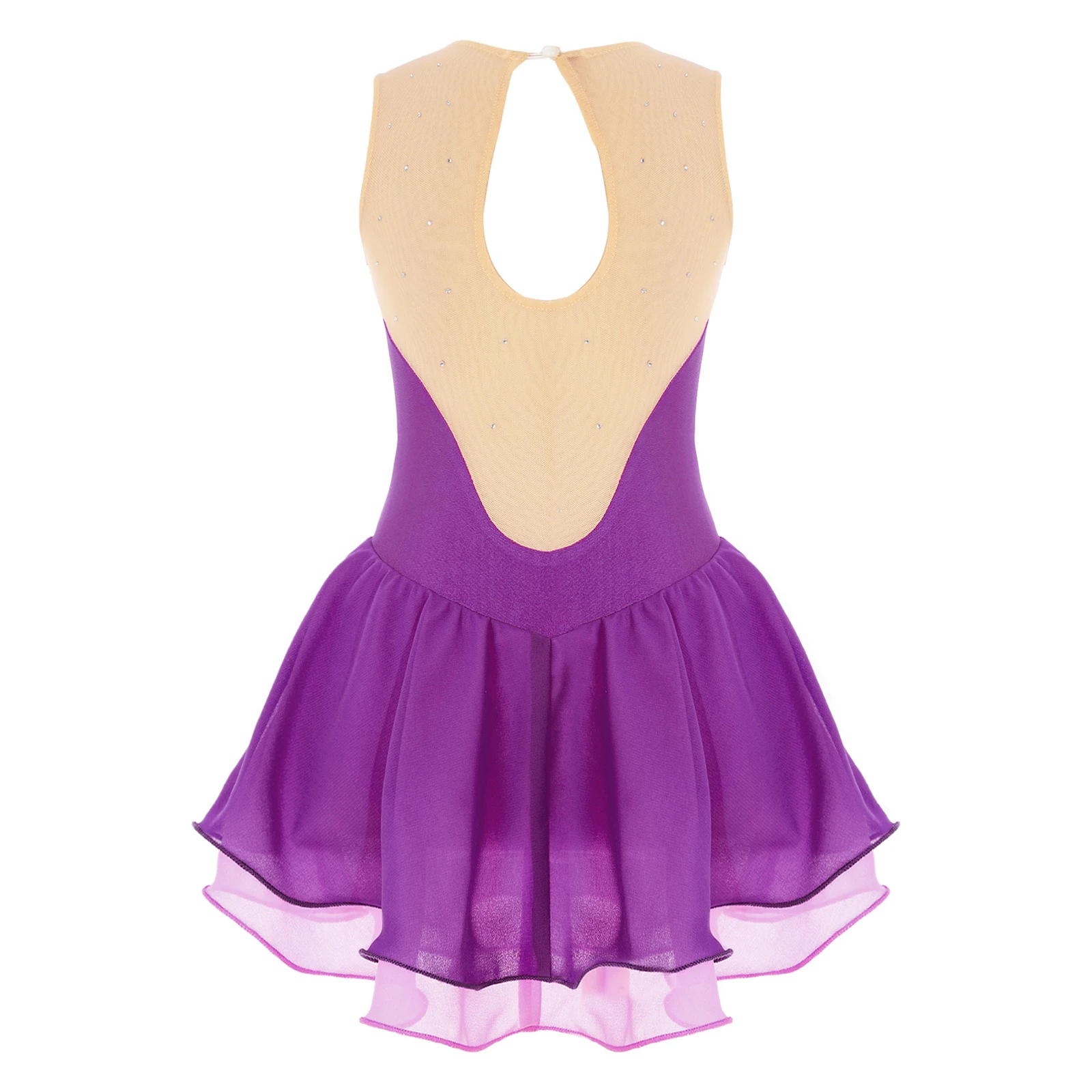 Girls Chiffon Skating Dress 2