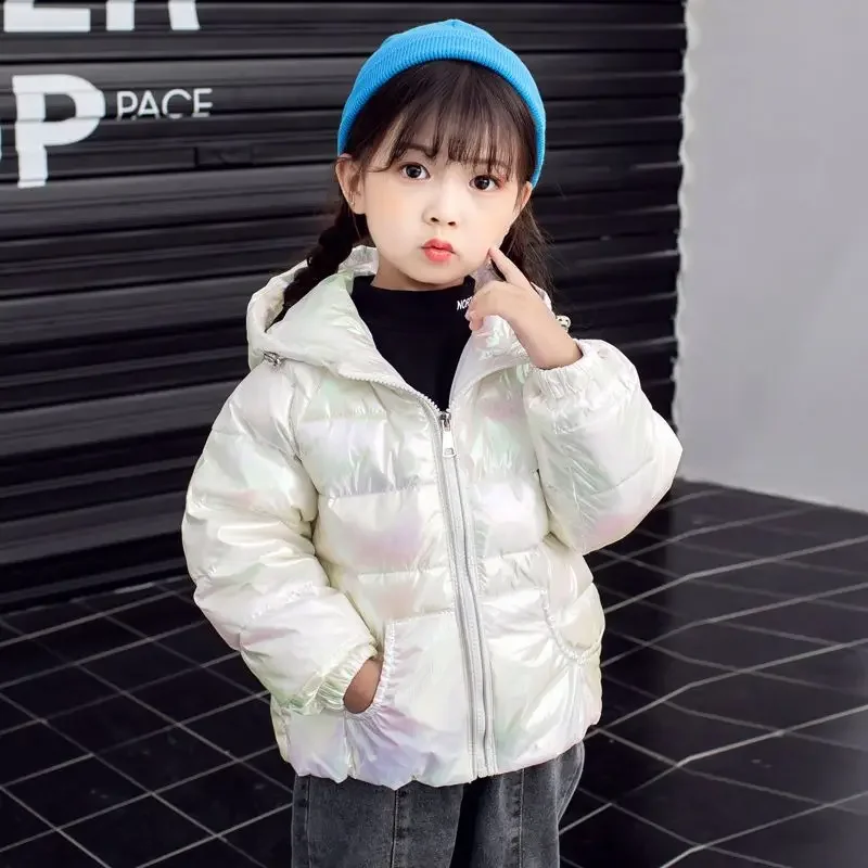 

2024 Baby Toddler Coats Children's Down Jacket Small and Medium-sized Boys Girls Bright Foreign Style Short Coats Cool Outerwear