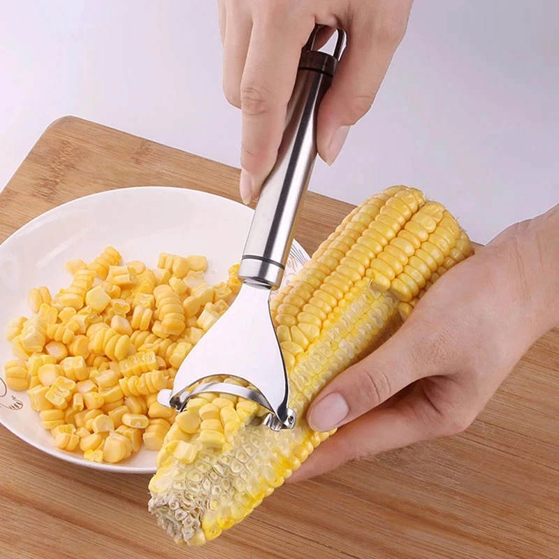 

304 Stainless Steel Corn Stripper Corns Threshing Device Easy Peeling Corn Kerneler Peeler Kitchen Fruit Vegetable Tools
