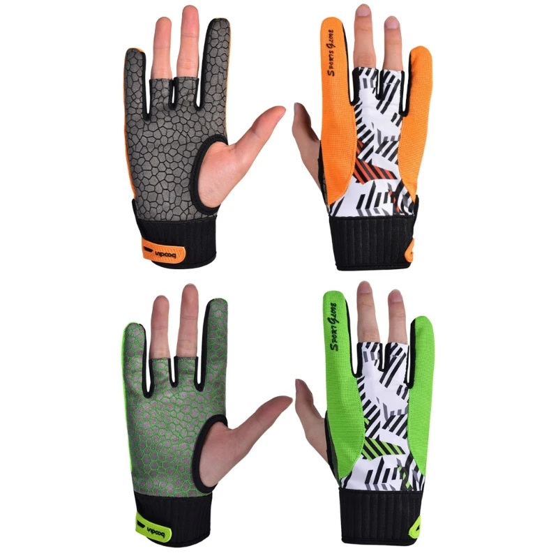 1 Pair Bowling Grip Gloves Bowling Wrist Brace Gloves for Men Wrist Wrap