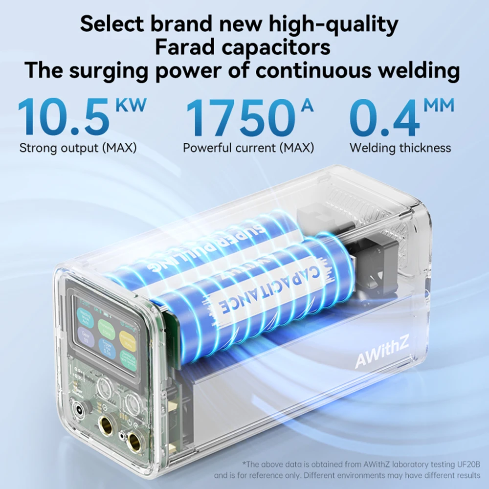 99th Gear Farad Capacitor Spot Welding Machine 10.5KW 1750A 18650 Lithium Battery DIY Nickel Sheet Spot Welder 0.4mm AC110V~240V 3