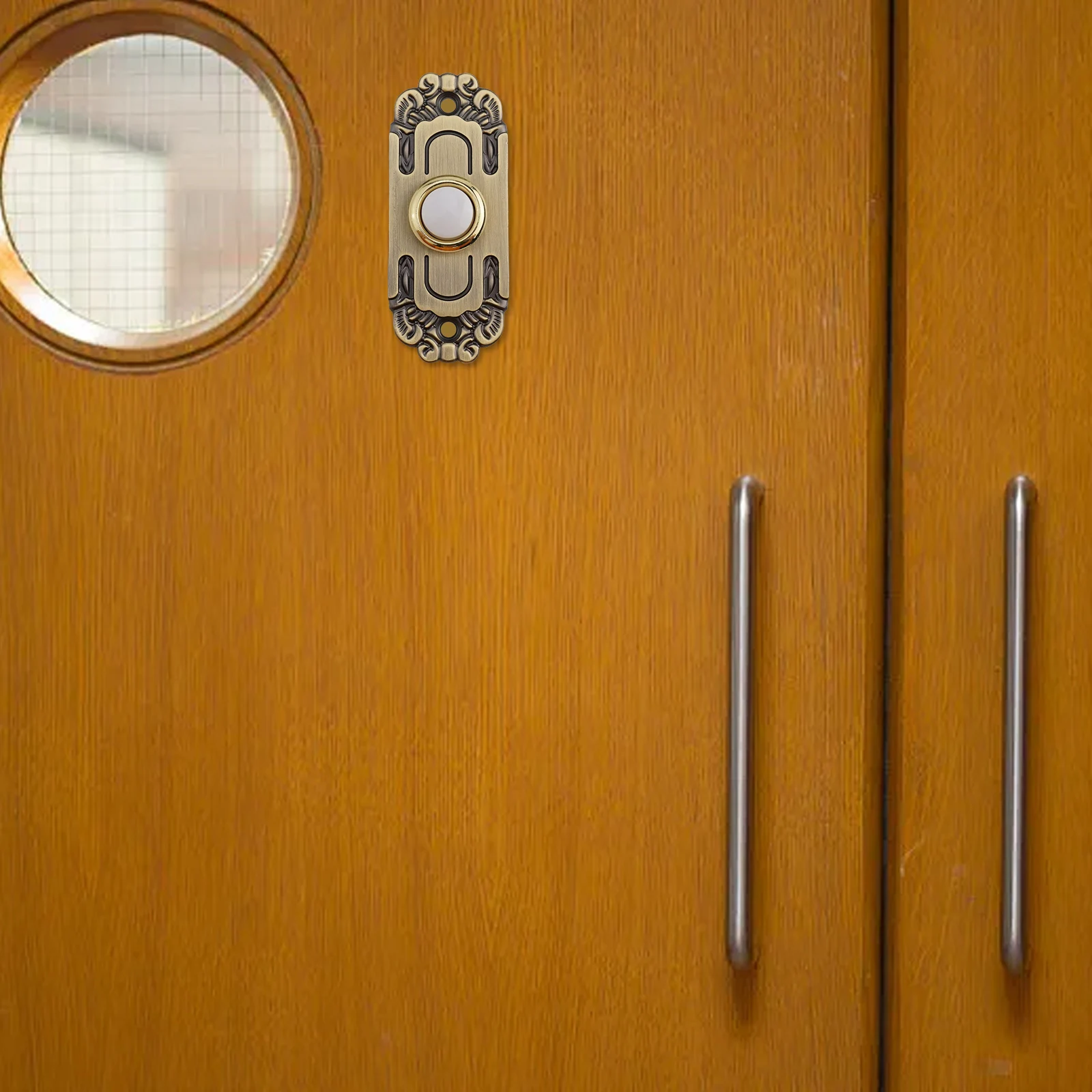 Door Bell Button Heavy Duty Doorbell For Home Entrance Weather-resistant Antique Brass Bronze Easy Installation