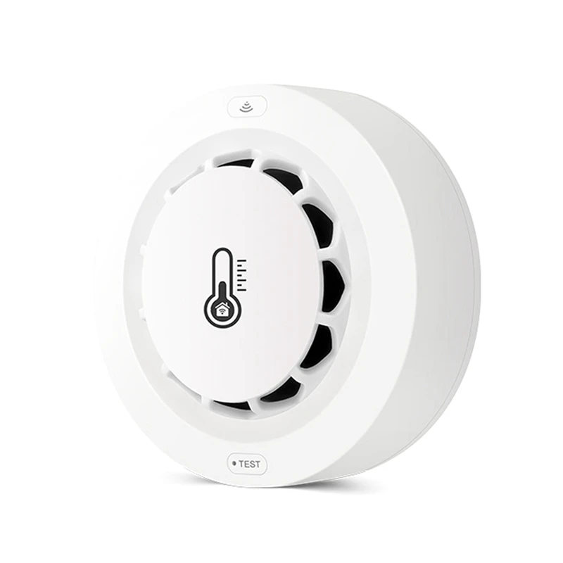 

Wifi Wireless Smart Smoke Alarm Temperature And Humidity Alarm Home Security Smoke Alarm App Control For Home Lounge
