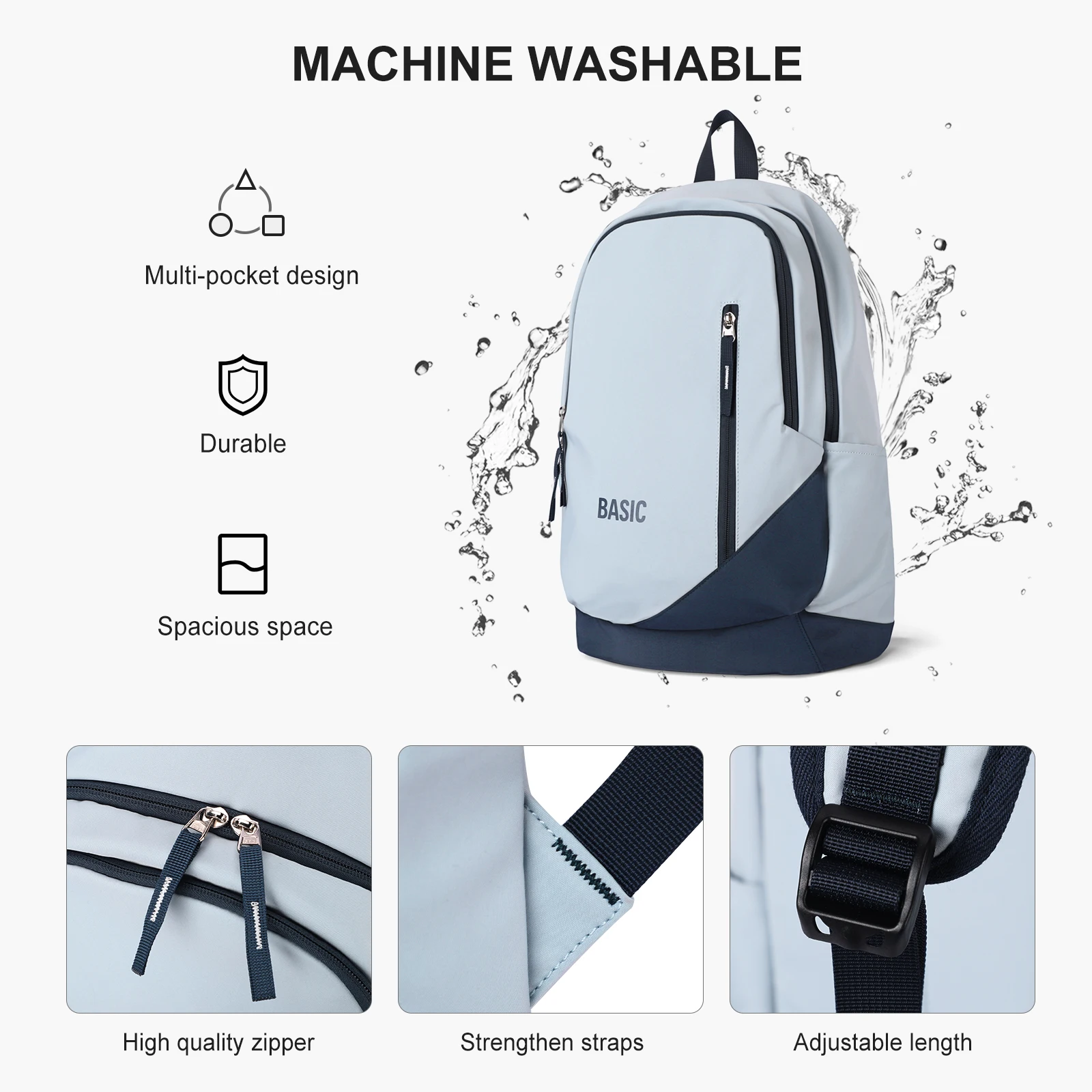 Large Laptop Backpack, Children School Backpack for Teens Boys Girls, Men Women's Portable Backpack, 15.6inch School Bag College