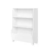 New 2025 Kids 34in Playroom Bookshelf with Veggie Bin Organizer and 2 Open Toy Storage Shelves 3