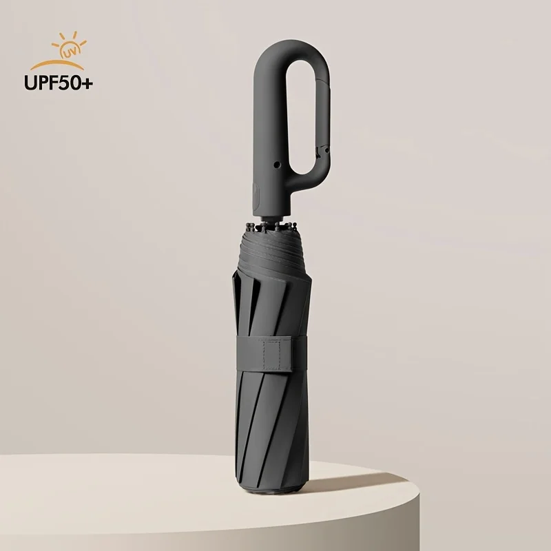 Automatic Umbrella 30 Bones Windproof Strong 105CM Reinforced Automatic Folding Umbrella for Men Large Buckle Handle Wind and Water Resistant