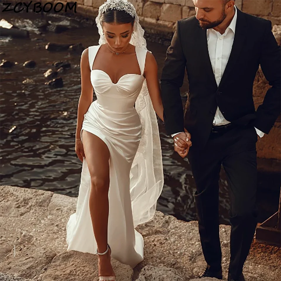 Женское атласное платье-Русалка