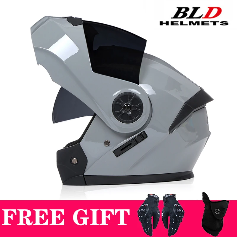 RYDZCLH Casque De Moto Modulaire Bluetooth, Approuvé par Le Dot, Double
