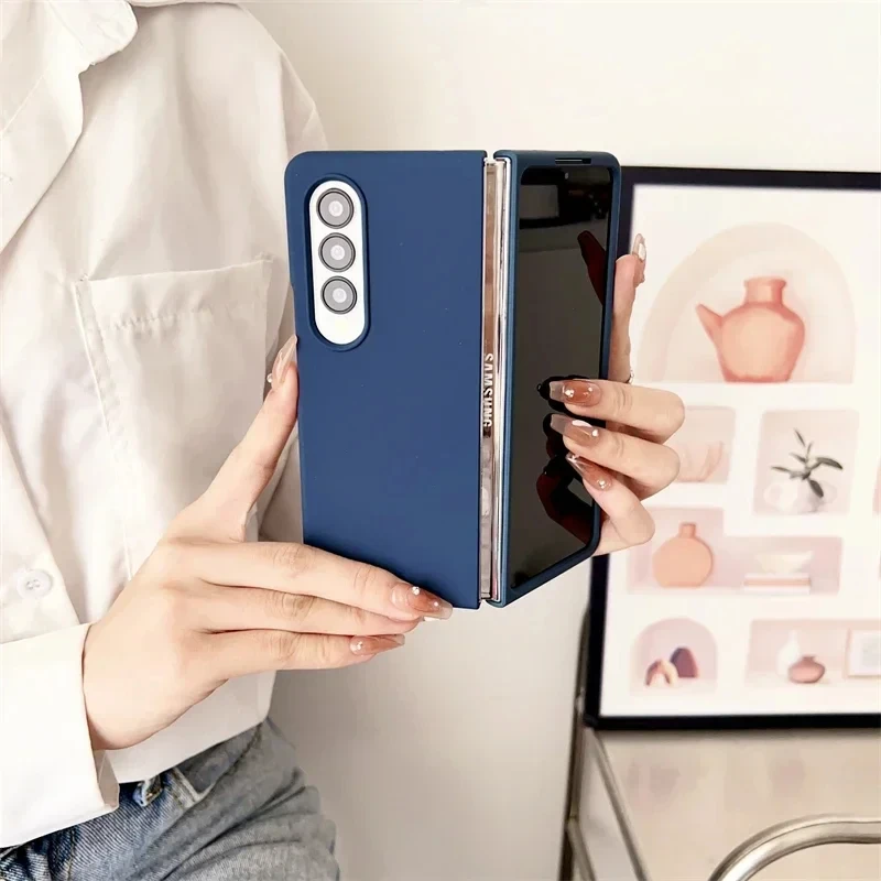 Phone Case Phone Protector Cover Original Liquid Silicone Plain for Samsung Galaxy Z Fold 4 5
