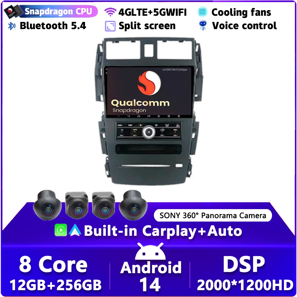 

Android 14 Carplay Car Radio For Nissan Teana J31 230JK SM5 2003 - 2008 Navigation Multimedia GPS Player Stereo WiFi+4G DVD BT