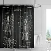 Abstract geometric graffiti shower curtain Nordic minimal wind waterproof fabric bathroom curtain shower curtain 180x200 2