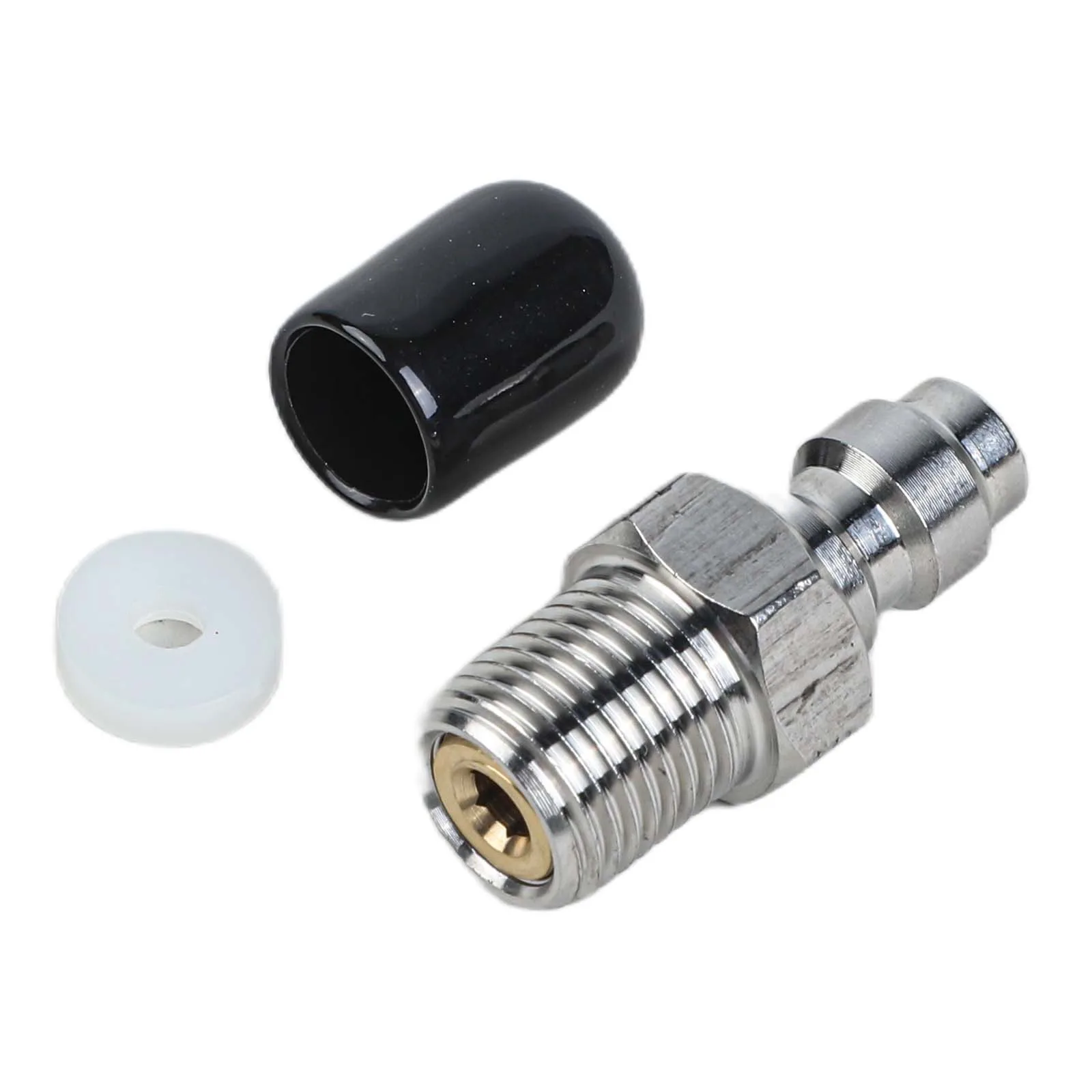 8mm Quick Connect Check Valve Assembly with Filter for High Pressure Pump Refill M10x1 Stainless Steel Fitting