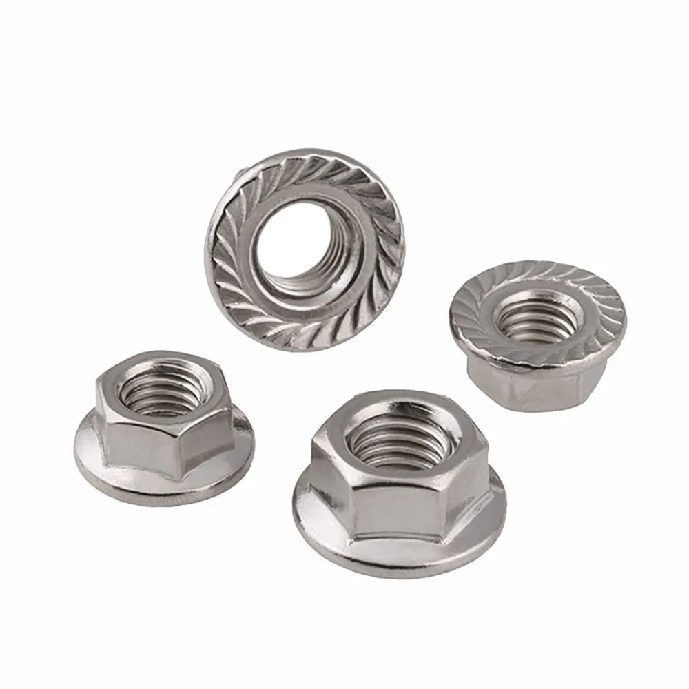 Description Picture 6 of itemM5-M12 Left Hand Thread Hex Serrated Flange Nut 304 Stainless Steel Reverse Thread Hexagon Serrated Spinlock Flange Nuts