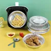 10Pcs Air Fryer Disposable Paper Microwave Tin Steamer Mats Aluminum Foil BBQ Food Tray Container Non-stick Baking Tools 6