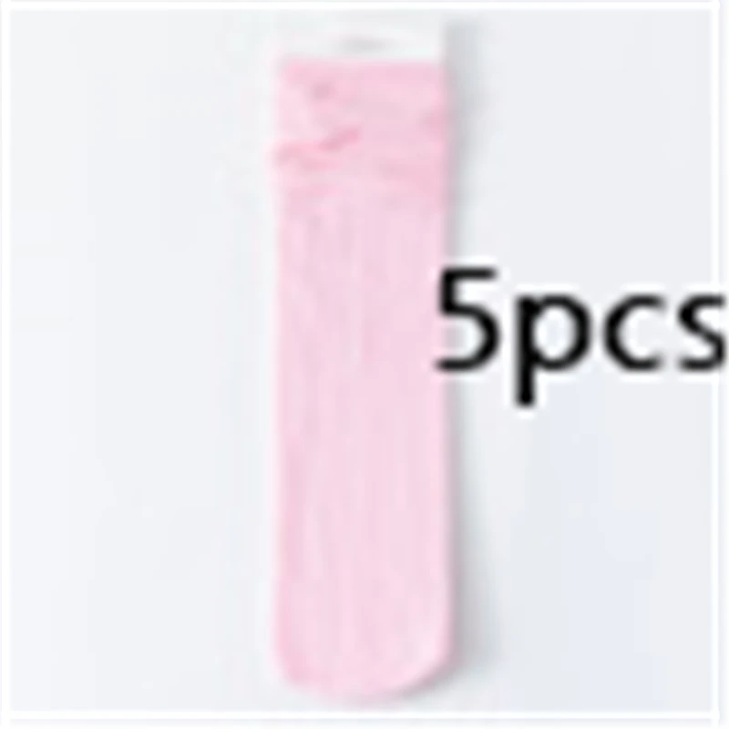 5 Paar/Set Damen Bunte Lose Nicht-Pillingende Stricksocken Dünne Frühling-Sommer Damensocken Japanische Mode College Nylonsocken – Detail 10