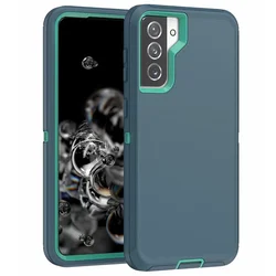 Aqua ShockProof Defender Case - Ultimate Protection Cover - Galaxy NOTE10 Plus (Darkgreen lightblue)