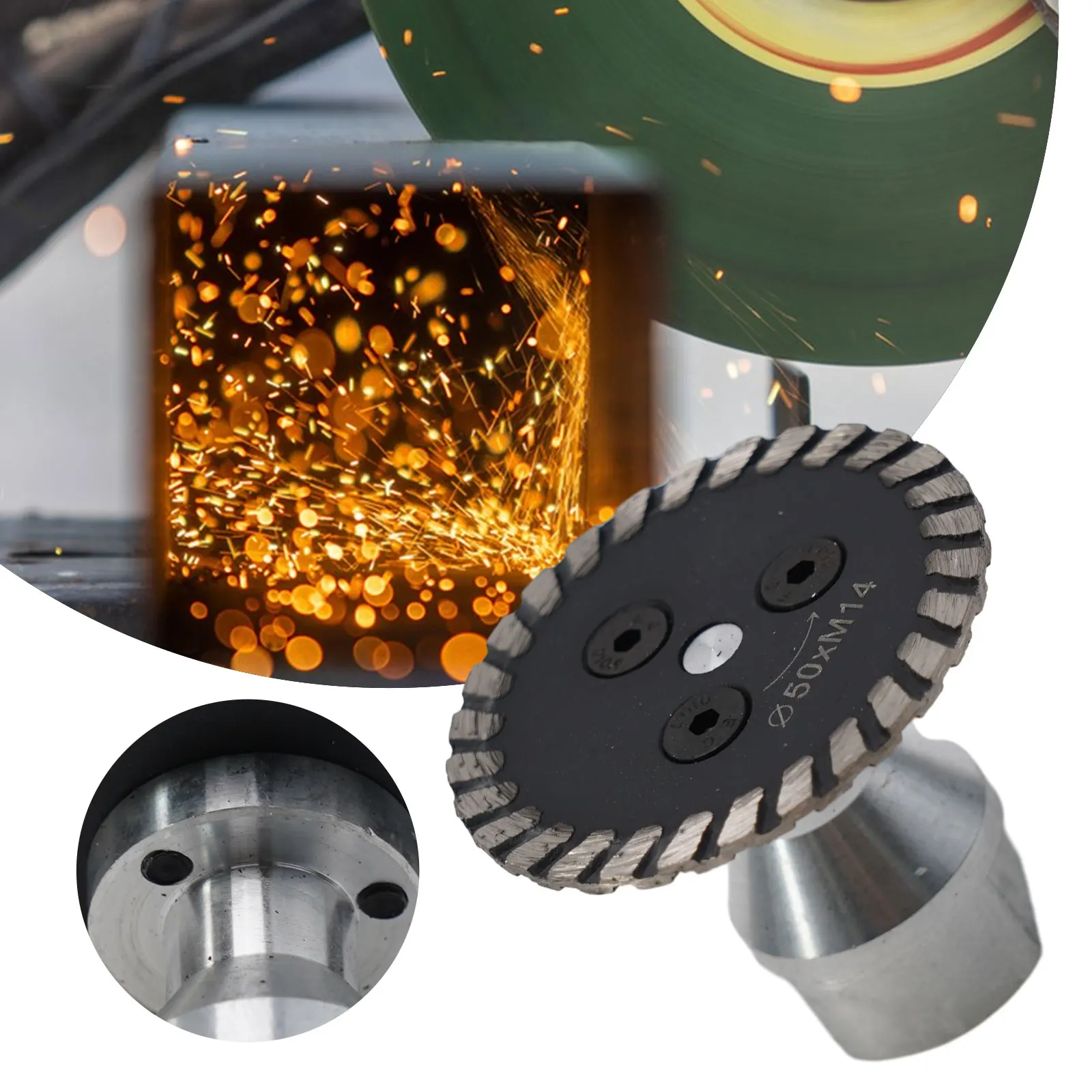 

New Metal 40/50mm M14 Thread Removable Flange Diamond Carving Grinding Saw Blade Cutting Disc Hand Tool