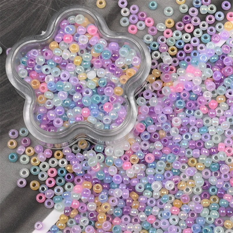 2mm Uniform Creme Farbe Glas Mini Perlen Bunte Runde Tschechische Kleine Handwerk Tschechische Perlen DIY Handgemachten Schmuck Armband Zubehör – Detail 27