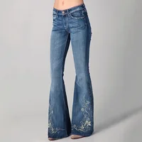 3D Printed Jeans for Women's Flare Denim Pant High Waist Elegant Vintage Casual High Street Slim Pockets Plus Size Women's Jeans - Image 4