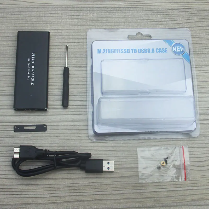 Ngff Disco Rígido Externo M.2 Estado Sólido 5gbps Ssd Refrigeração Caixa de Metal Usb3.0 pc para 2230 2242 2260 2280 Móvel Hdd Gabinete - Imagem 2