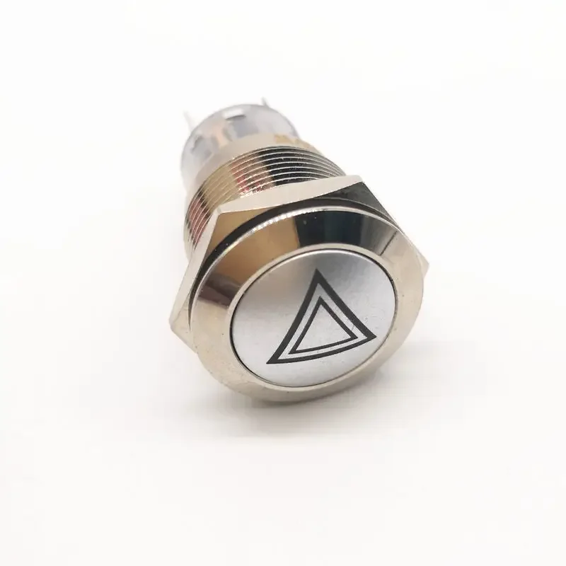 thumbnail image 1 of Interruptor pulsador LED de metal con enclavamiento de 19 mm, luz de advertencia para tablero de instrumentos del automóvil, luz de emergencia, señal de iluminación, interruptor de ventilador de venti, 1 of 5