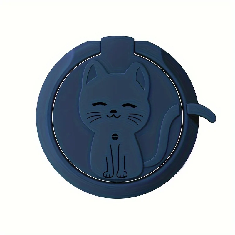 Cute Cartoon Cat Finger Ring Holder - Rotate Metal Mobile Phone Stand