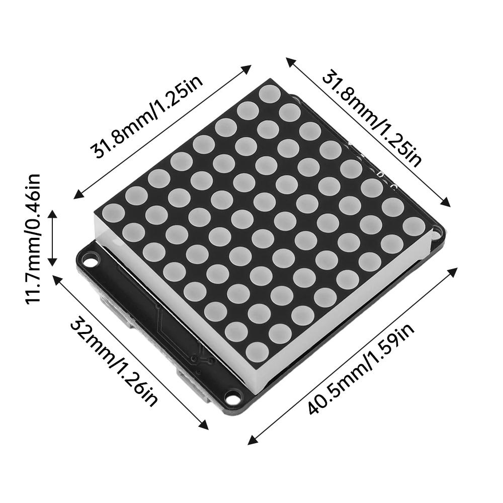 LED 도트 매트릭스 디스플레이 모듈, 적색 조명 마이크로컨트롤러 모듈, Ht16K33 드라이버, I2C 인터페이스, 8X8 매트릭스 공통 음극