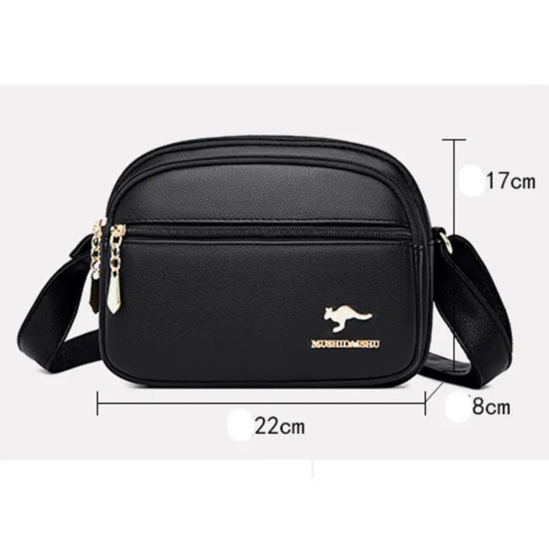 PU Leather Crossbody Bag Women Shoulder Bag Multi-pocket
