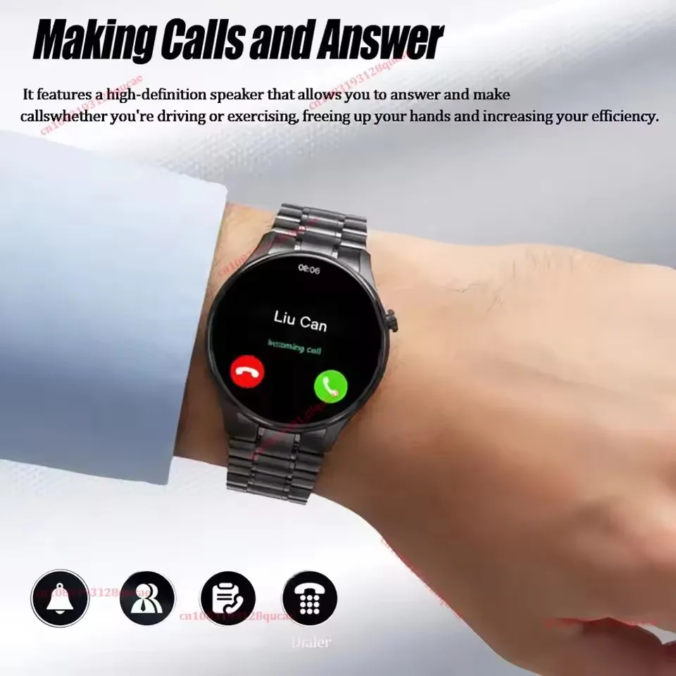 Nuovo Smartwatch da Uomo 2025 con Display HD, Monitoraggio della Salute, Chiamate Bluetooth, Assistente Vocale, Orologio Sportivo Intelligente - immagine 6