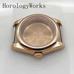 Silver and Rose Gold Sapphire Glass Watch Case - Premium Crafted Design - 36mm Fit Miyota8215 (19)