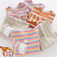 Children's T-Shirts Color Stripe Flower Printing Kids Clothes for 2 To 6 Years Girls Tshirts Boutique Outfits for Girls 2