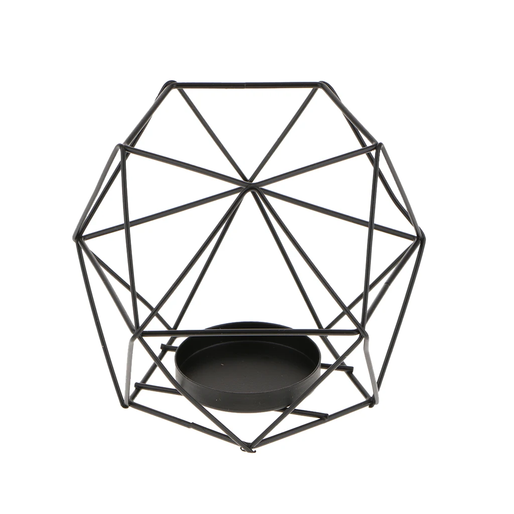 Touch Nordic Style 3d Geometric Candlestick Metal Wall Candle Holder Sconce Matching Small Tea Light Taper Candle Holder