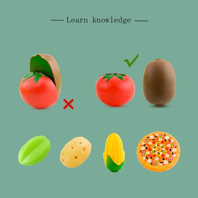 Pretend Play Set Plastic Food Toy Children Play House Toy Cut Fruit Vegetables Kitchen Baby Classic Kids Toys Educational Toys 5