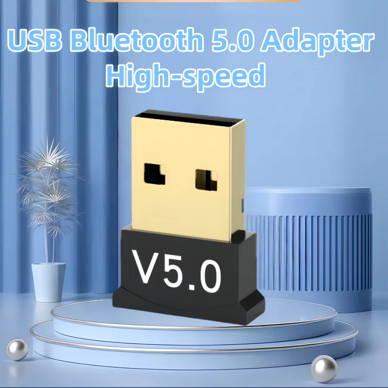 Bluetooth Adapter Wireless BT5.0 USB Transmitter Music Audio Receiver Compatible 5.0 Mini Dongle for Computer PC Laptop