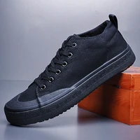 Men Canvas Shoes Casual Lace Up Sneakers Summer Fashion Breathable Vulcanize Shoes Rubber Flats Outdoor Autumn Casual Man Shoes 2