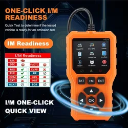 Advanced Automatic Engine Fault Code Reader with Comprehensive Features (Orange)