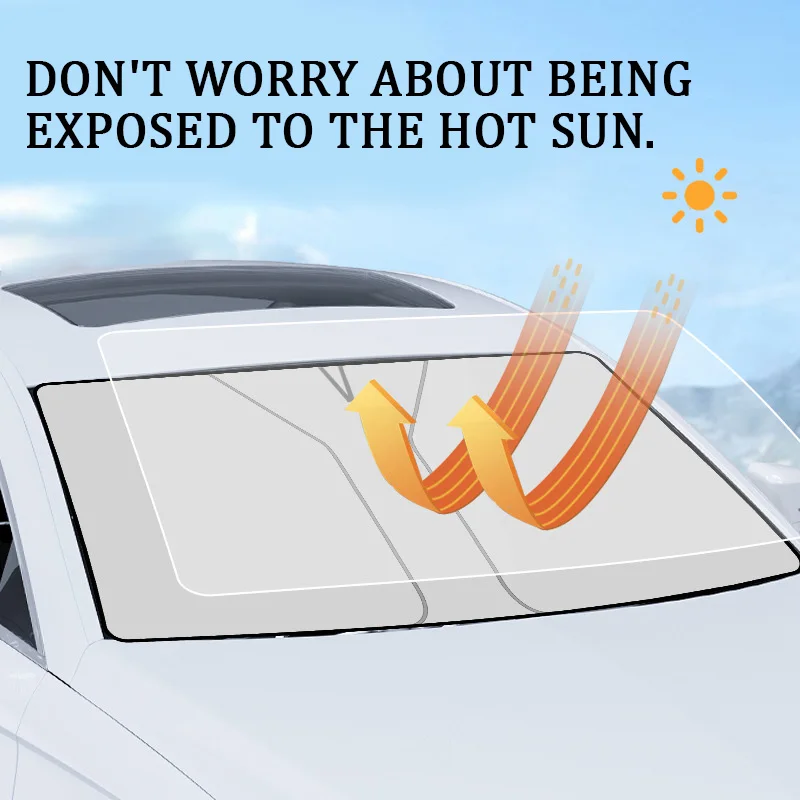 Car Windshield Sun Shade Blocks UV Rays Sun Visor Protector Foldable Car Sunshade Protector Parasol Summer Interior Parts windshield sunshade car sunshade windshield sun shade