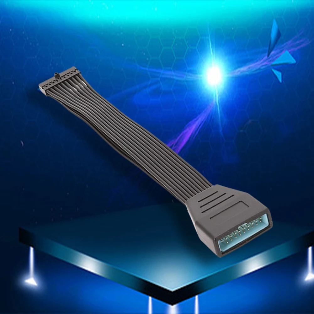Hsupez USB 3.2/3.1 Gen 2 Type E frontpaneel header stekker naar USB 3.0 Gen 1 19-pin/20-pins aansluiting, 20 Gbps, moederbord header verlengadapter, geschikt voor verschillende computermoederborden