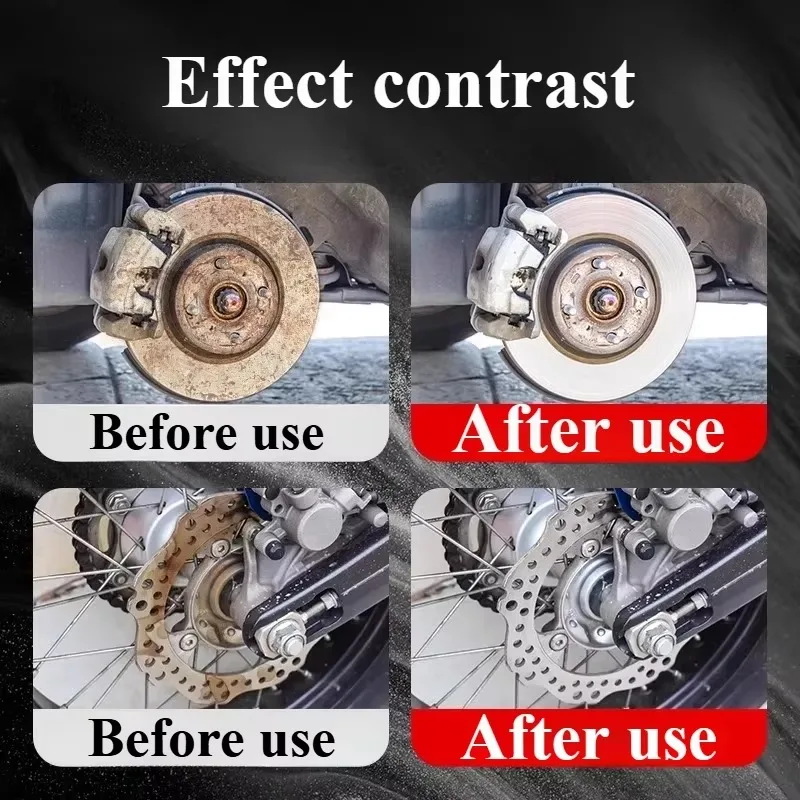 360ML Car Wheel Hub Rust Remover Maintenance Spray Stainless Steel Rust Prevention and Cleaning Tire Shine Car Anti-Rust Remover