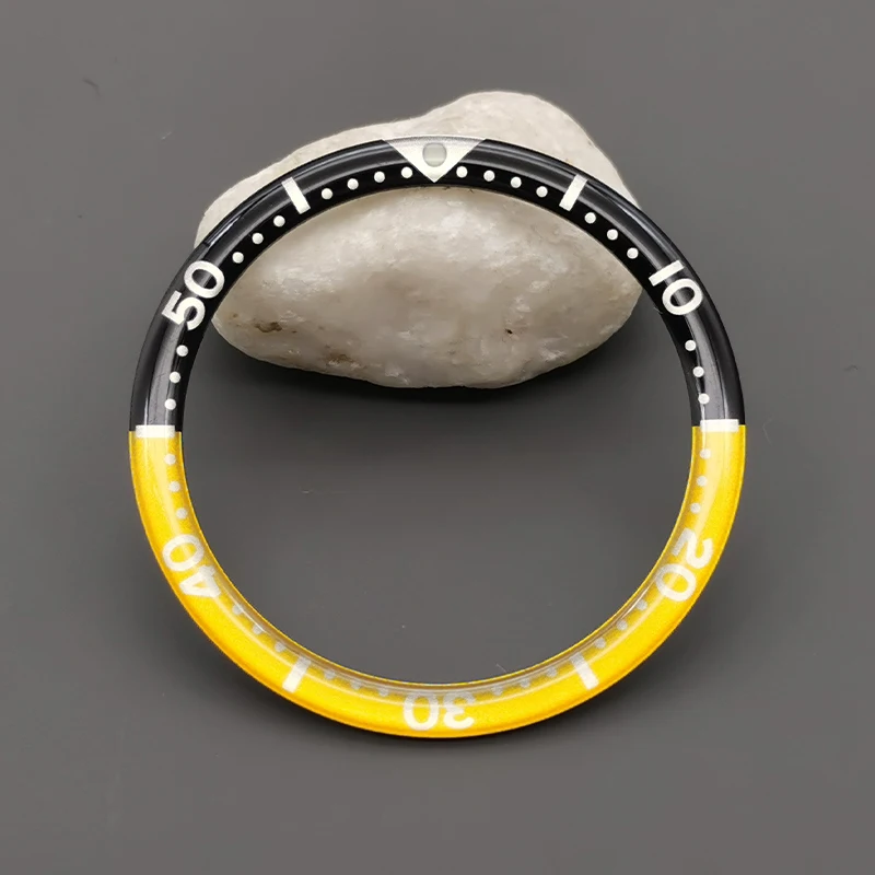 Flat Resin Aluminium Bezel Insert for Watch Cases - 39mmx32mm