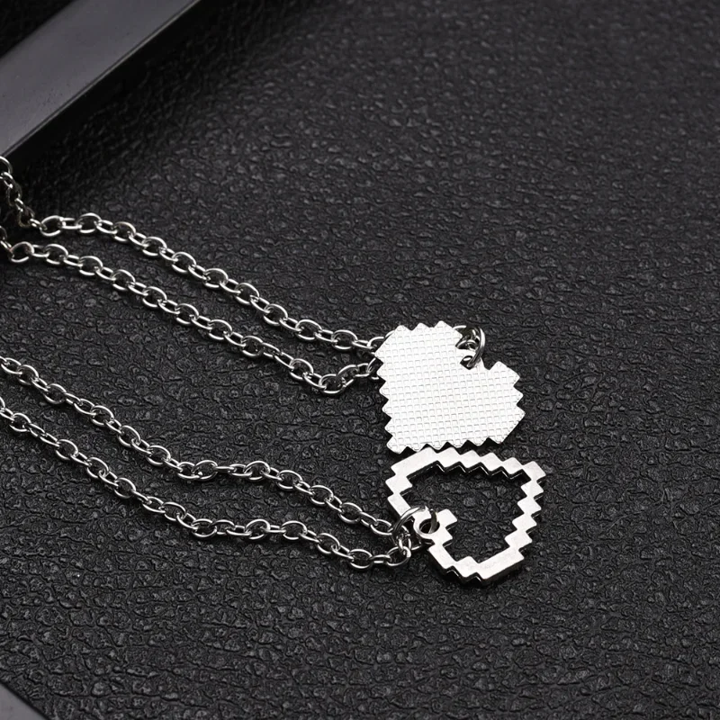 Heart Minecraft Friendship Necklace Friendship Pixel Heart